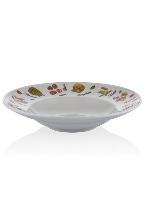 Hermia Plato para Espaguetis de Porcelana Blanca 27 cm